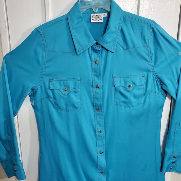 Cowgirl Justice Shirt Midi Dress Western Style Size L - Picture 2 of 16